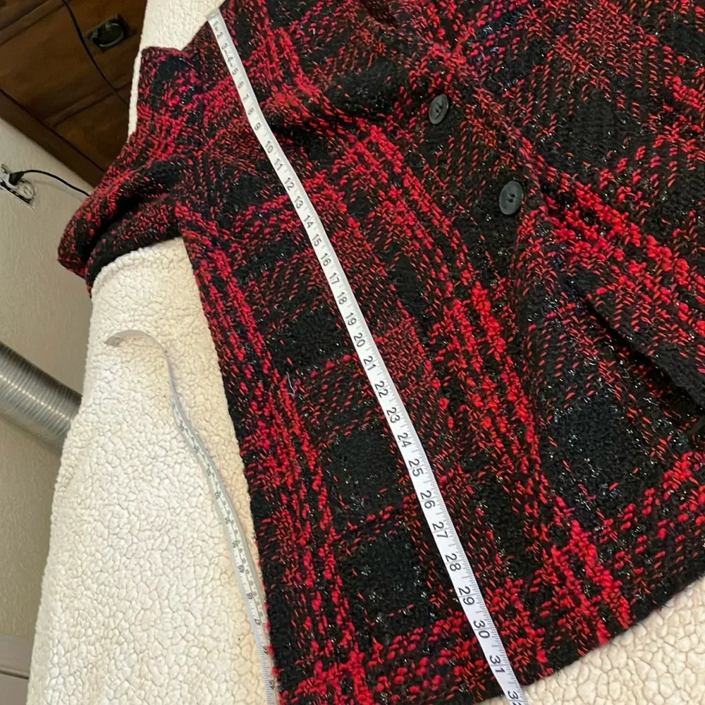 Lane Bryant Red and Black Plaid Blazer - Picture 8 of 9